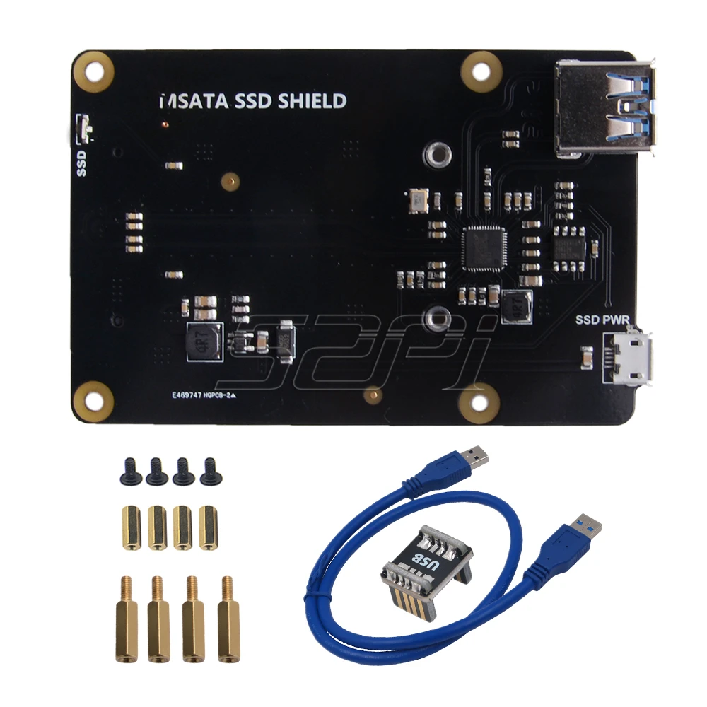 52Pi X850 V3.1 mSATA SSD USB 3,0 модуль расширения памяти плата расширения для Raspberry Pi 3 B+(Plus)/3 B