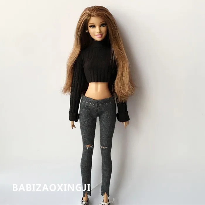 Одежда для кукол blyth 1/6 аксессуары pullip модный свитер + брюки одежда 30 см джинсы