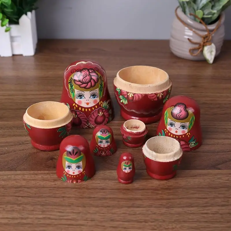 5 слоев, новинка, Русская Матрешка, деревянная матрешка, набор, ручная роспись, для девочек, игрушки ручной работы, милая девочка, русские Матрешки, подарки