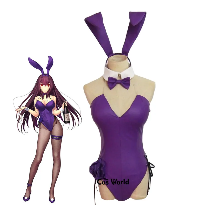 FGO Fate Grand Order Scathach Bartender сексуальный Банни девушка горничная платье униформа наряд