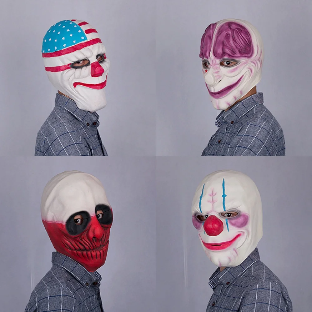 Payday Heist Маска латекс Косплэй Даллас Цепи Hoxton волк Маски для век Хэллоуина
