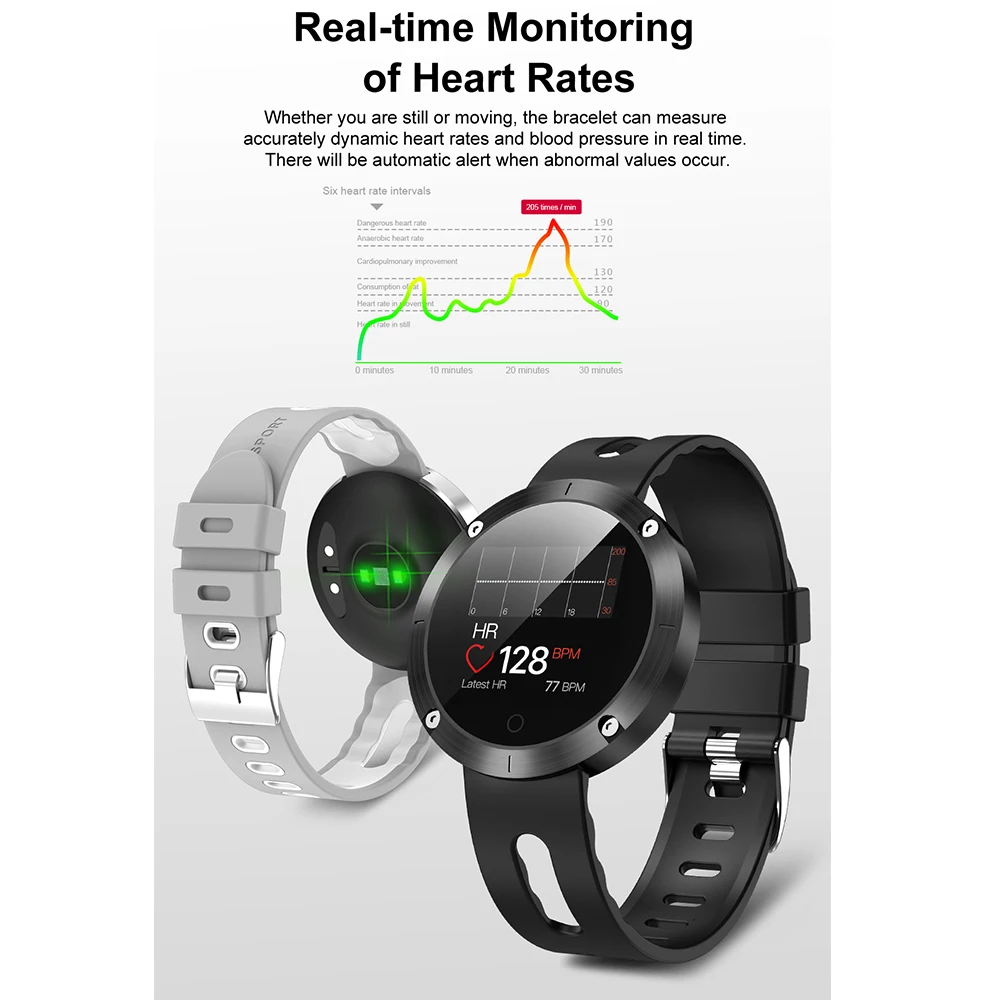 Timethinker DM58 плюс мужские умные часы женские Reloj цифровые кровяное давление монитор