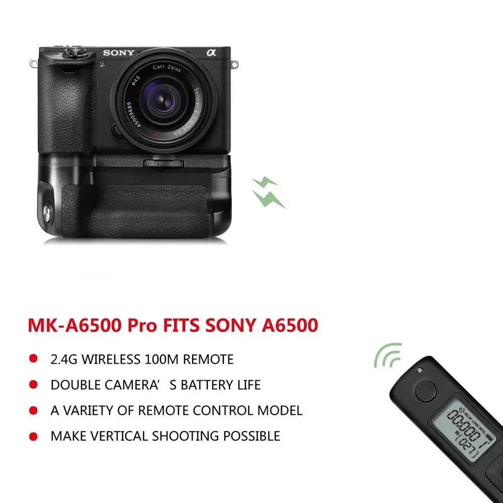 Аккумулятор Meike MK A6500 Pro + 2 аккумулятора FW50 двойное зарядное устройство 4 ГГц со