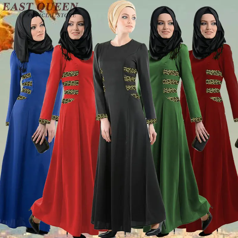 

New Arrival muslim women clothing islamic dress hijab round neck fashion muslim robe long muslim dress women NN0267 HQ