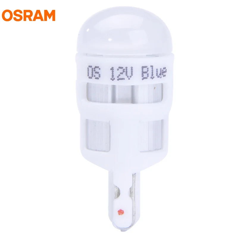 OSRAM T10 светодиодный 2880BL 12 в 1 Вт Синий W5W светодиодный riving Стандартный автоматический Боковой габаритный фонарь светильник сигнала поворота энергосберегающий для Lexus Pair