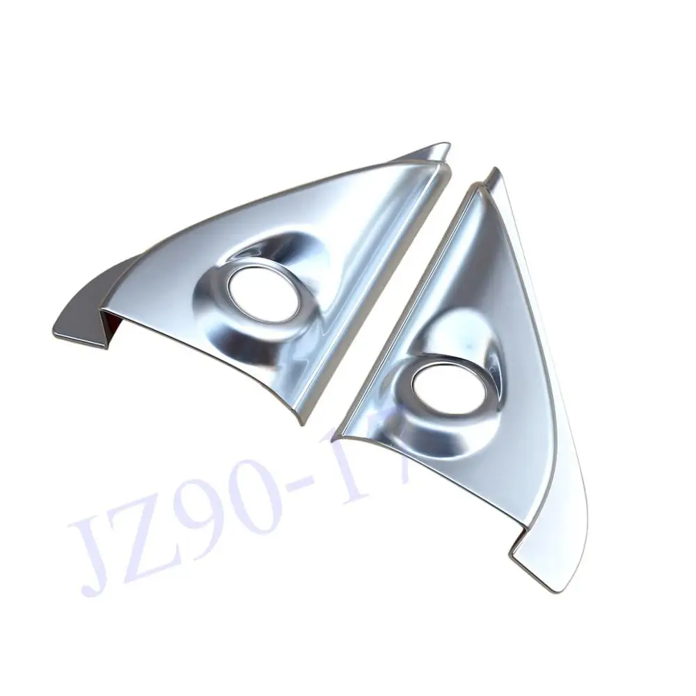 2Pcs ABS Chrome Car modeling Inner Front Door A Pillar Speakers Cover Trim Fit For Mitsubishi Outlander Accessories 2015 - 2019 |