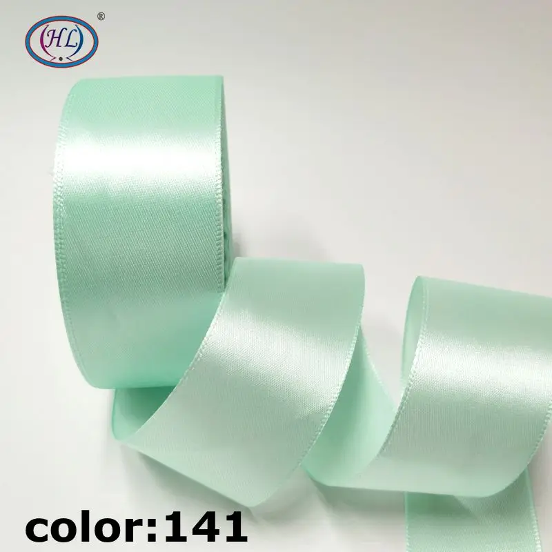 HL 6/10/15/20/25/40/50 мм 25 ярдов атласными лентами DIY искусственный шелк розы поставки шитье ручной работы аксессуары Материал - Цвет: color 141