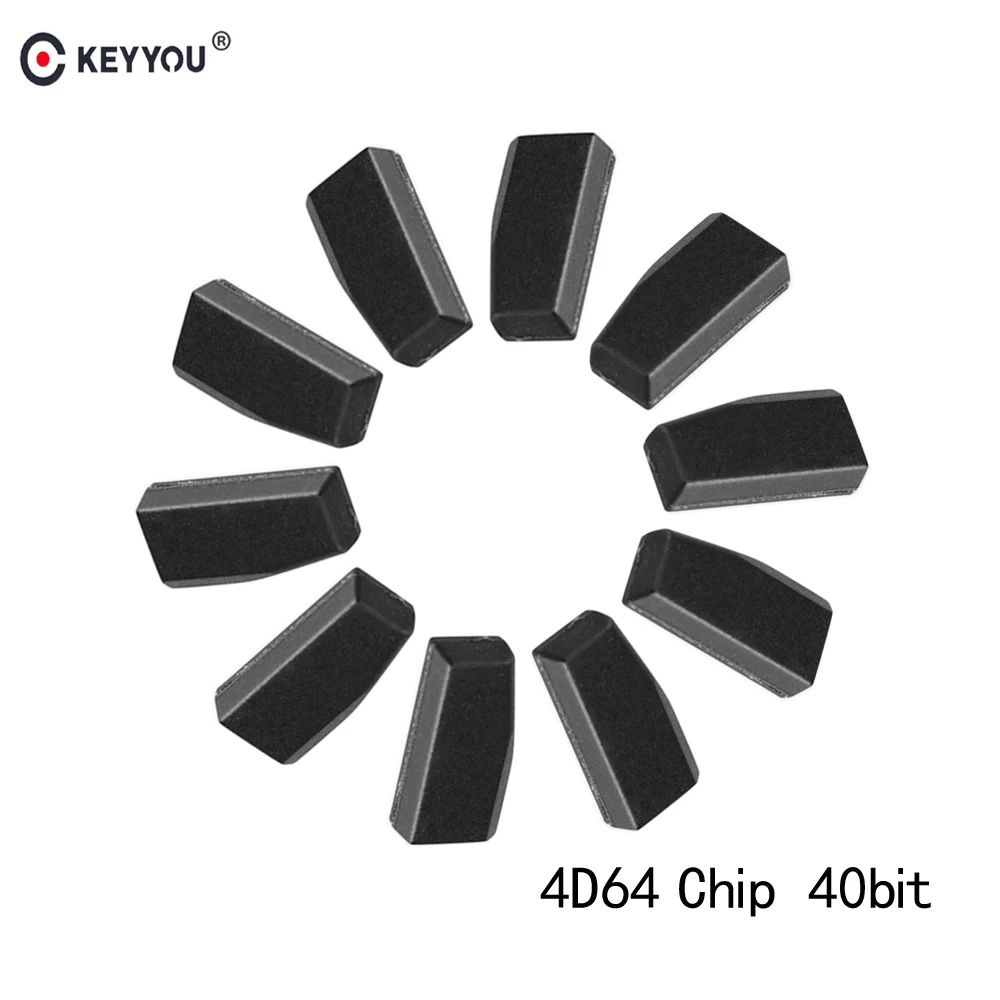 

KEYYOU 10X Immobiliser ID64 4D64 Chip 40Bit Carbon For Chrysler Dodge Jeep Transponder Chip Renault Car Key High Quality