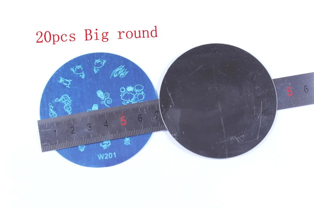20 шт./лот большой круглый дизайн ногтей изображение гель лак для Передача шаблон