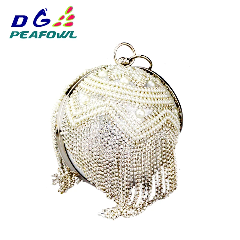 GD Peafowl Женская Роскошная Алмазная кисточка жемчужные бусины Кристалл Свадебный
