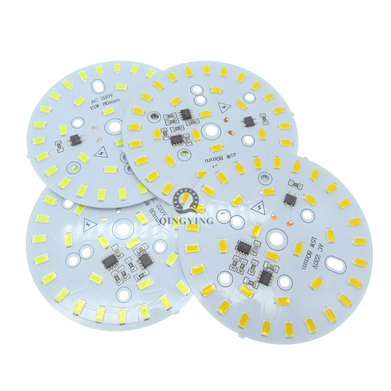 10 шт., 3 Вт, 5 Вт, 7 Вт, 10 Вт, 12 Вт, 15 Вт, 18 Вт, 24 Вт, ac 220 В, светодиодный pcb SMD5730, интегрированный ic драйвер, белый/теплый белый светильник, светодиодный источник лампы