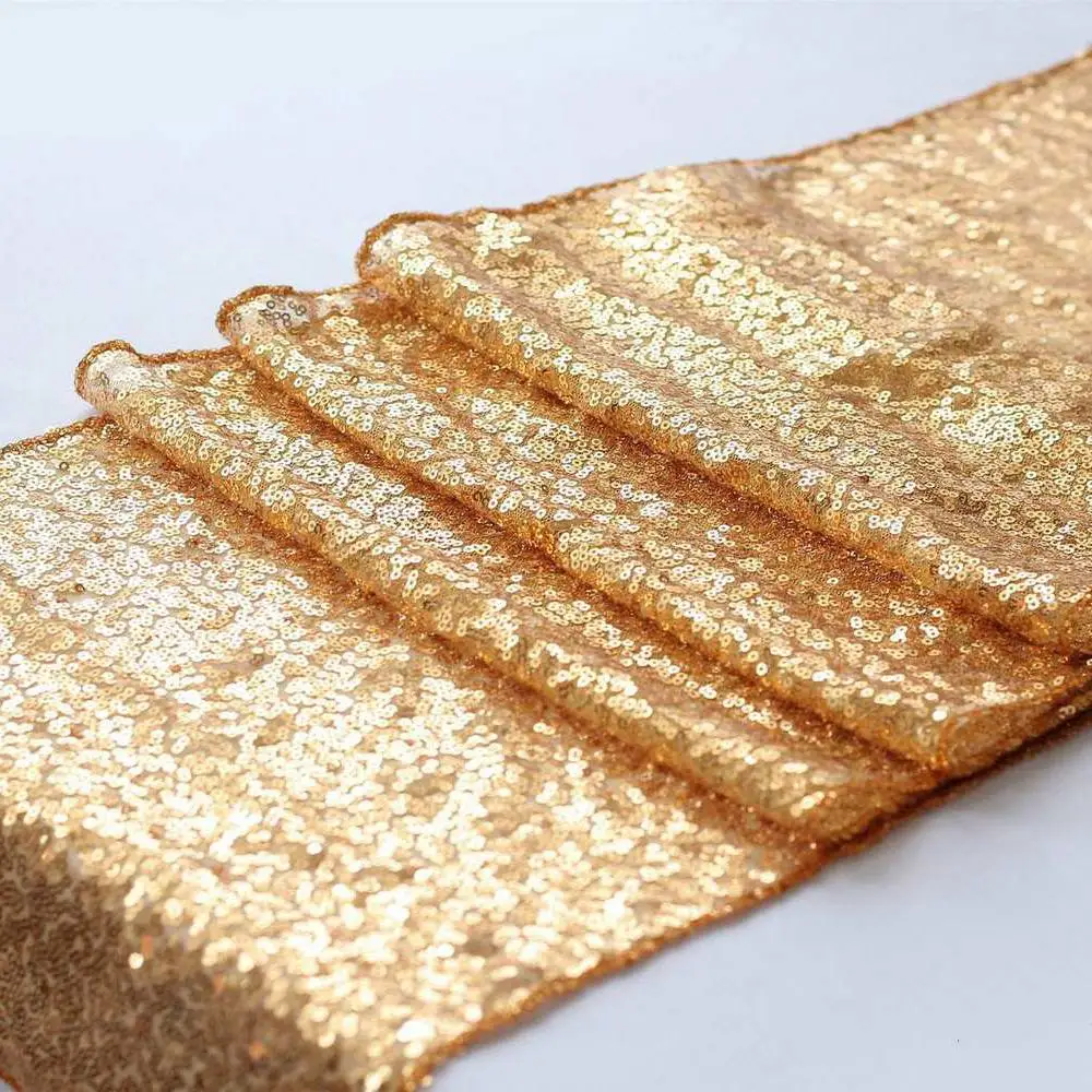 Настольная дорожка с блестками из розового золота для свадебной вечеринки