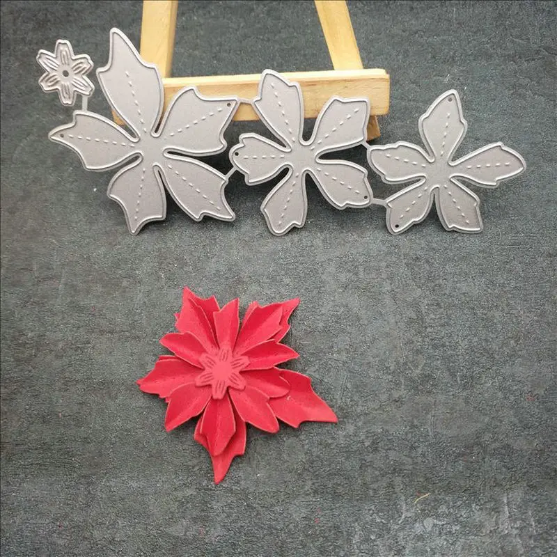 3D цветы металлический трафарет для DIY Скрапбукинг изготовление карточек Die Paperart