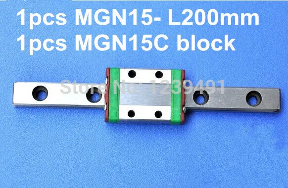 

1 шт. линейная направляющая MGN15 L200 мм + 1 шт. каретка MGN15C