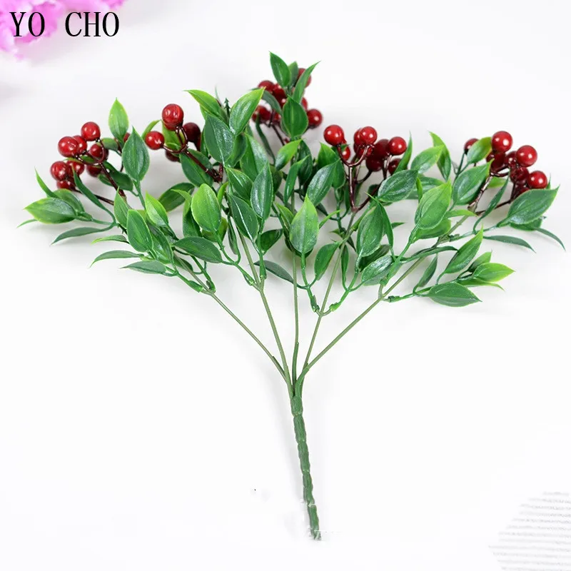 Йо Чо искусственные мини вишневые ягоды искусственный жемчуг цветок Stamen DIY