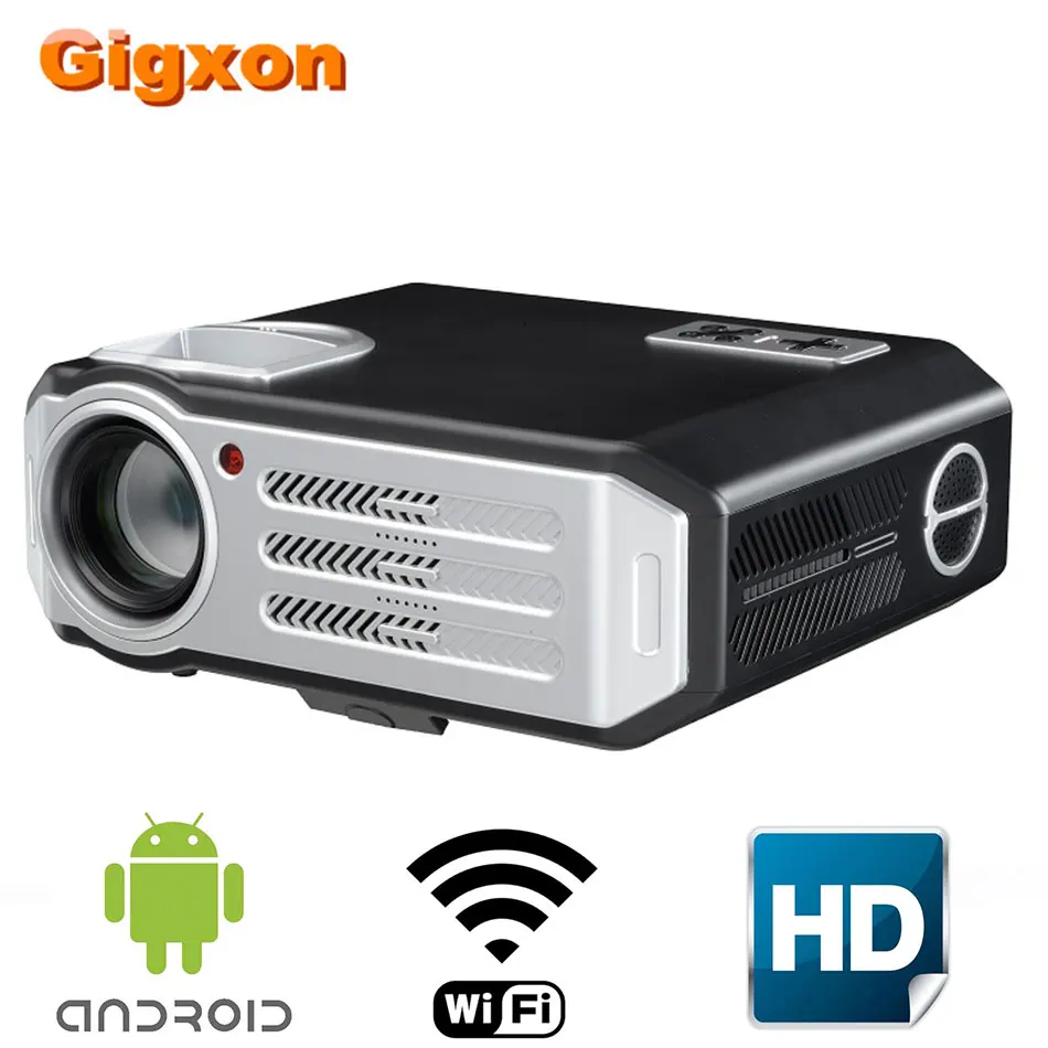 Gigxon G817 plus Android специальное издание 1080 P HD супер проектор 3200 люмен 1500: 1 USB/sd-карта/HDMI для Смартфон ноутбук