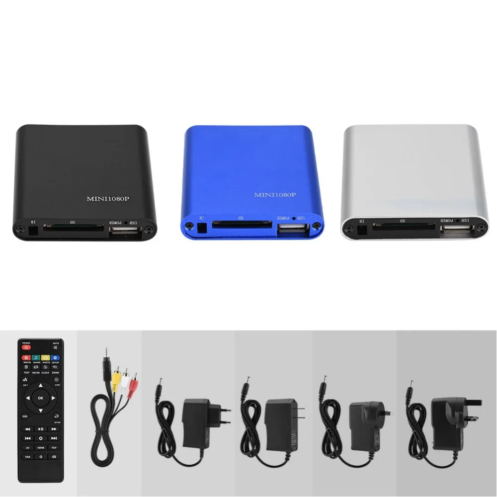 Мини Full HD Usb Hdd плеер медиаплеер стерео звук и 1080P видео HDMI совместимый/AV выход
