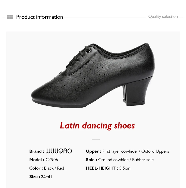 Women's Leather Latin Dance Shoes Ballroom Dancing Shoes Soft Sole Sailor Dance Shoes Adult Practice Dance Shoes Of Cloth
