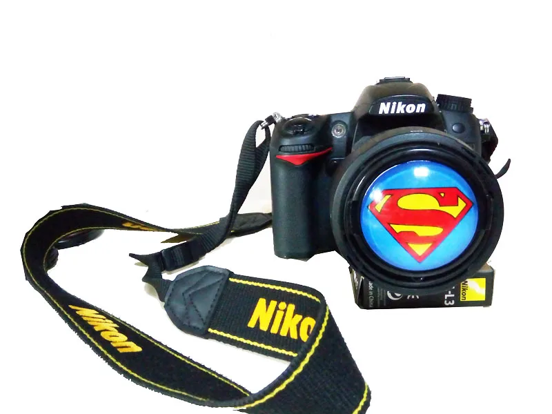 Универсальная крышка объектива 58 мм с изображением Супермена держателем для