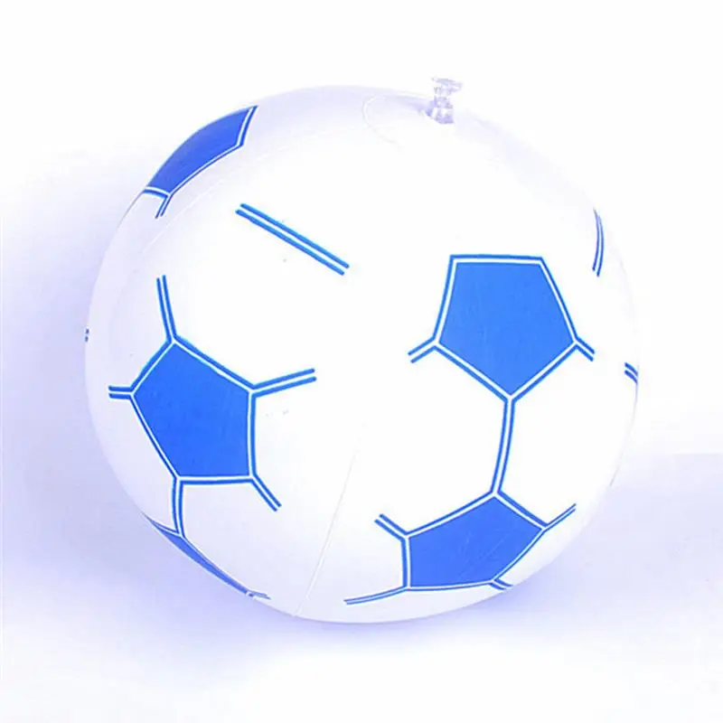 White Blue Новое поступление, цветной футбольный шар с принтом, круглый шар, белый, черный пластиковый шар, украшение для дня рождения, детский игрушечный шар - Цвет: White Blue