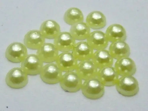 2000 желтые полужемчужные драгоценные камни Φ 3 мм накладные ногти + коробка для хранения