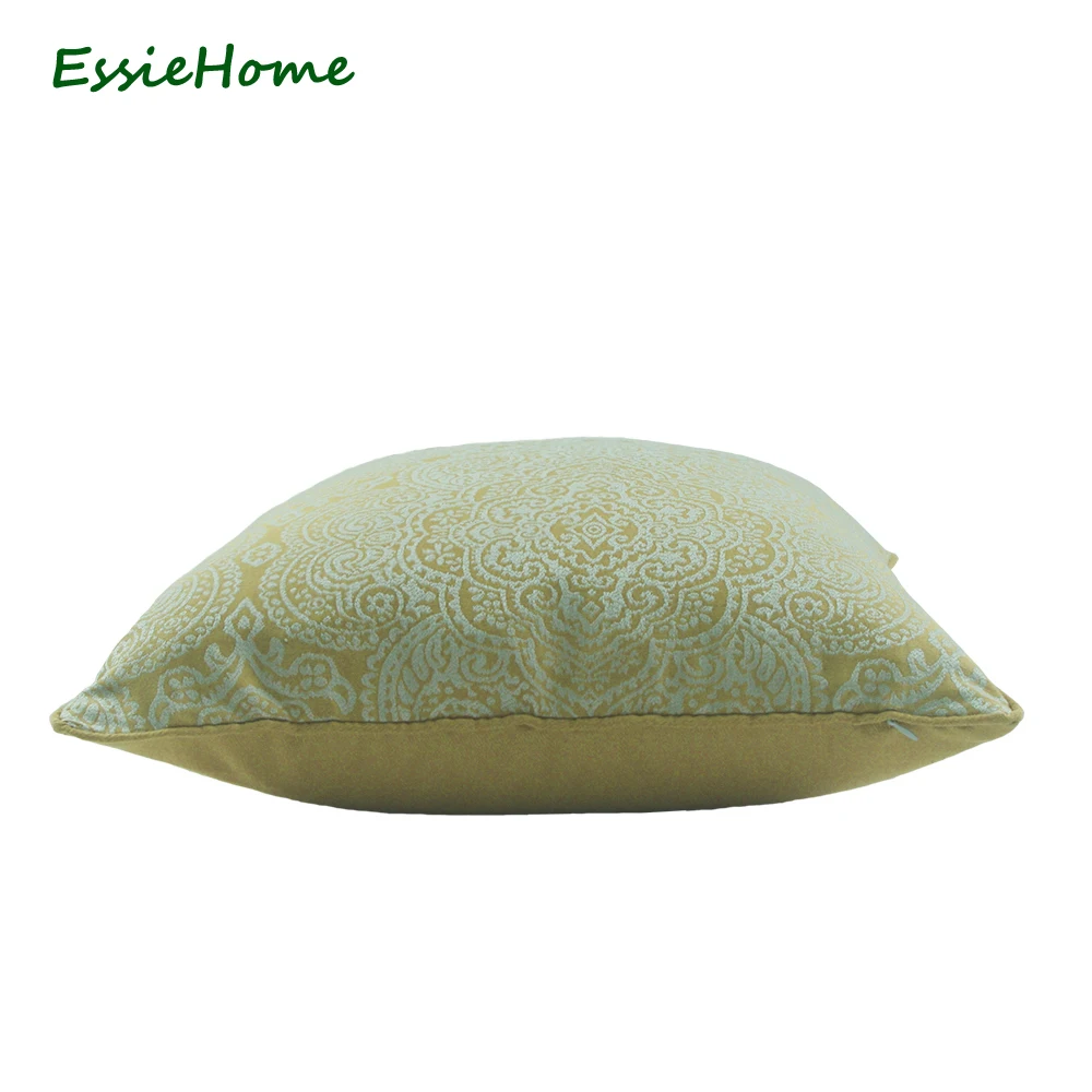 ESSIE HOME Chinese Pattern Yellow White Pillow Case Cushion Cover Jacquard Light With Piping Edge | Дом и сад