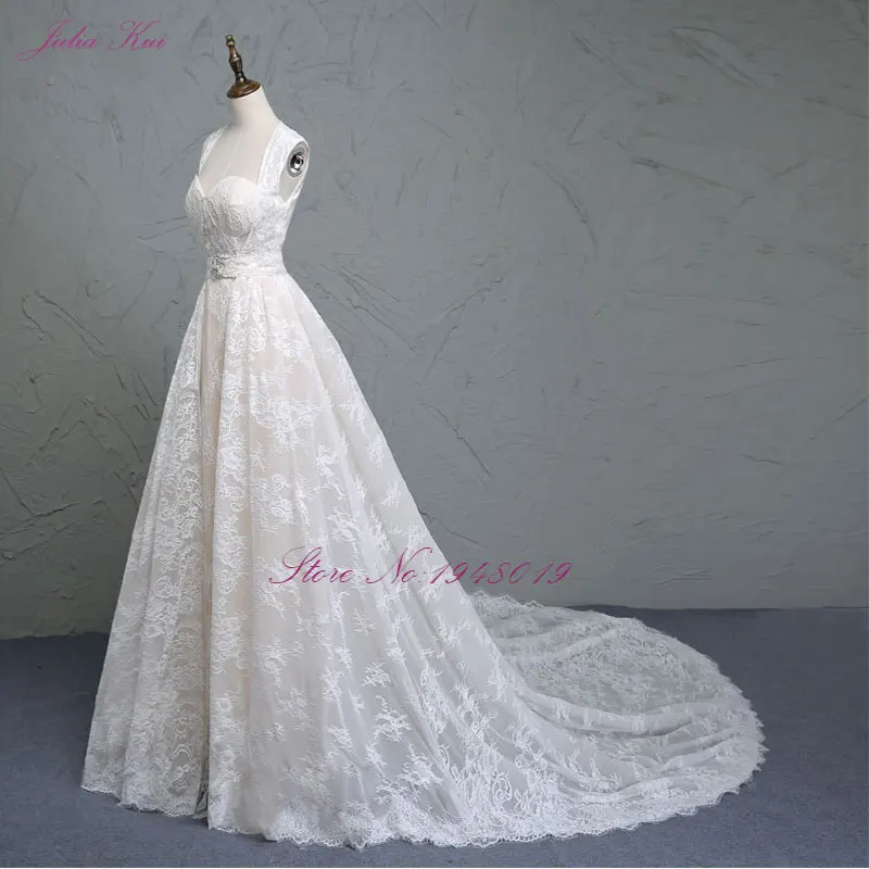 Свадебное платье с вырезом сердечком и съемной линией 2 в 1|a line wedding dress|wedding dress