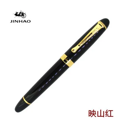 Jinhao X450 классический толстый корпус 1,0 мм изгиб перо каллиграфия ручка Высокое качество Металл перьевая ручка Роскошные чернила подарочные ручки для письма - Цвет: 03