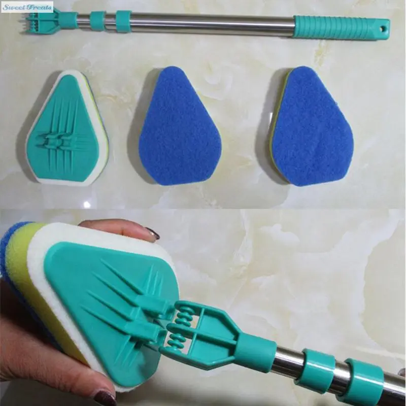 Новинка Чистящая губка для чистки чистящая щетка три выдвижных стержня