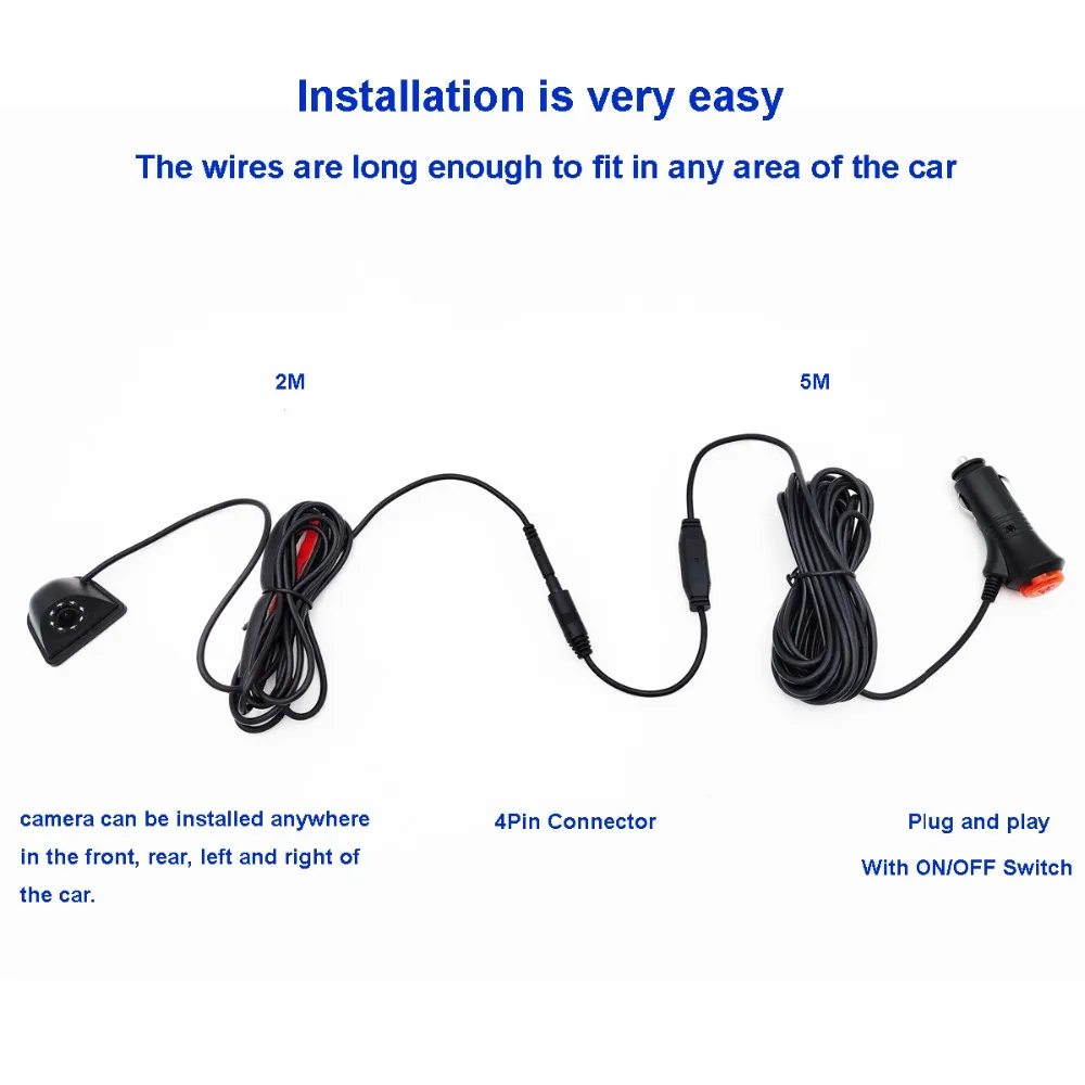 SZDALOS wifi rear camera backup Blind spot reverse suit for IOS and Android Universal car | Автомобили и мотоциклы