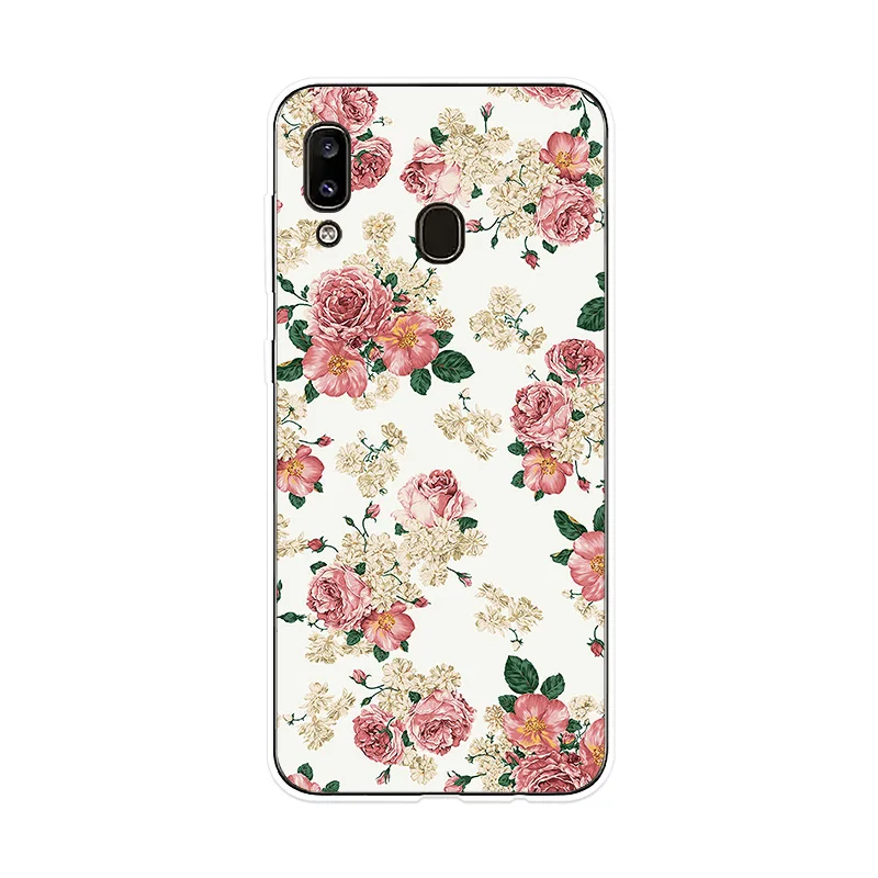 Силиконовый чехол с цветами для Sumsung Galaxy A10 A20 A20E A30 A40 A50 A60 A70 A80 телефона M10 M20 M30 |