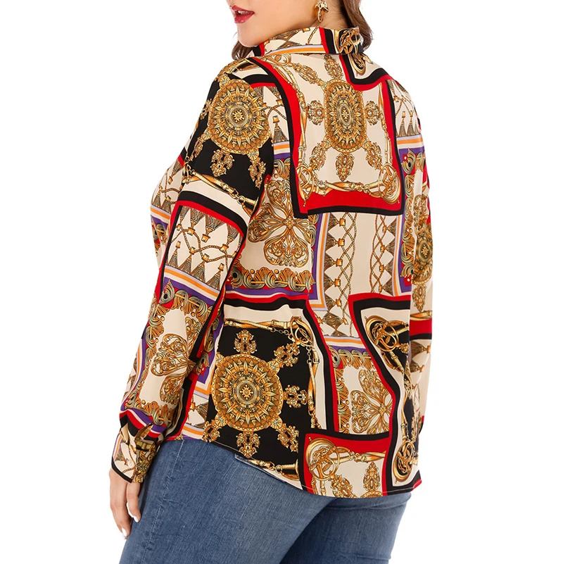 Женская Офисная рубашка на пуговицах PGSD Повседневная большого размера с длинным