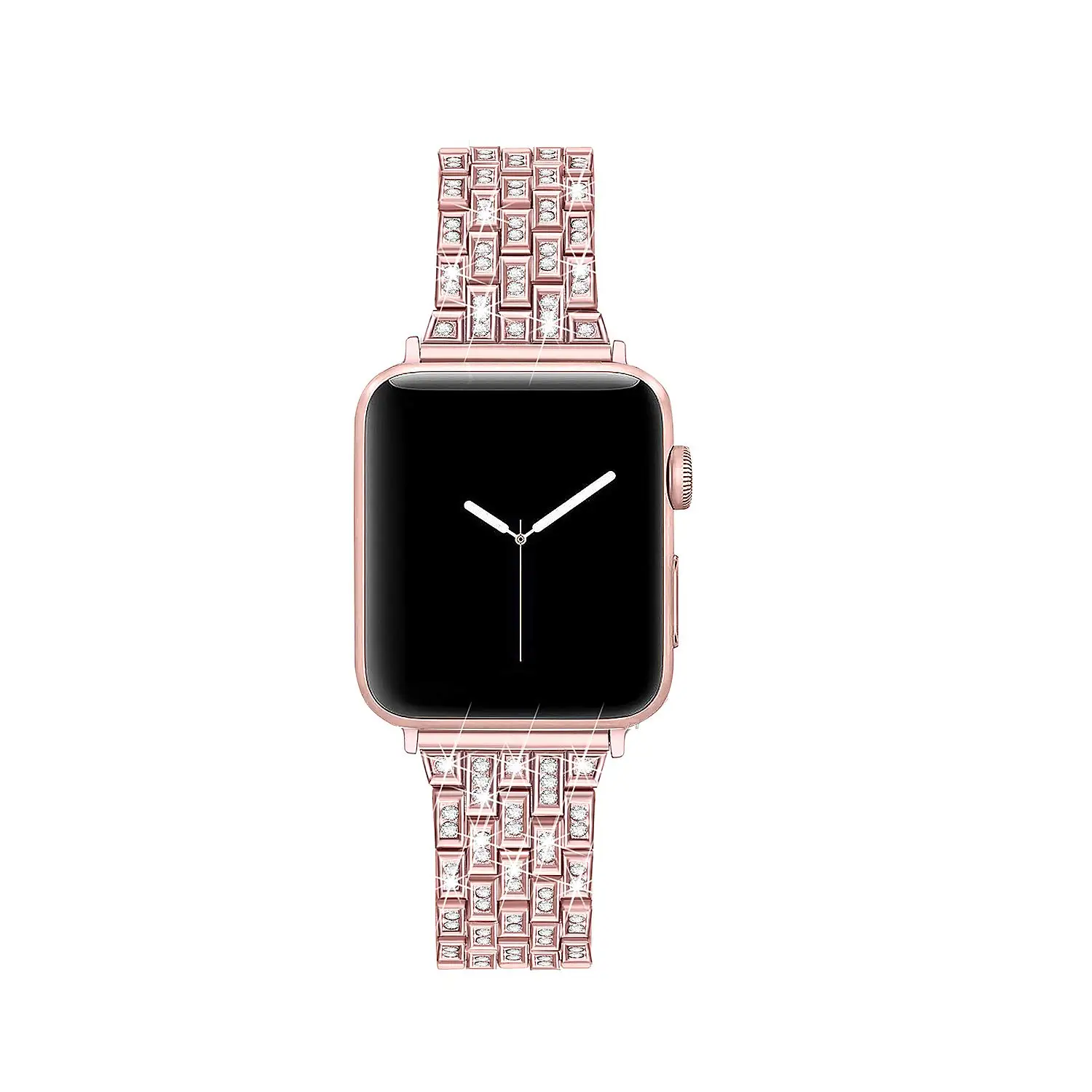 Бриллиантовый браслет ремешок для Apple Watch Band 42 мм 38 мм Женский браслет из нержавеющей стали для Apple Watch 40 мм 44 мм Серия 1 2 3 4 5