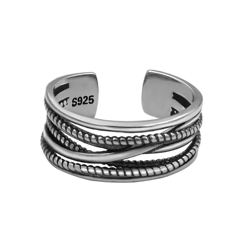 Богемные винтажные серебряные цветные ретро кольца для женщин Bijoux подарок