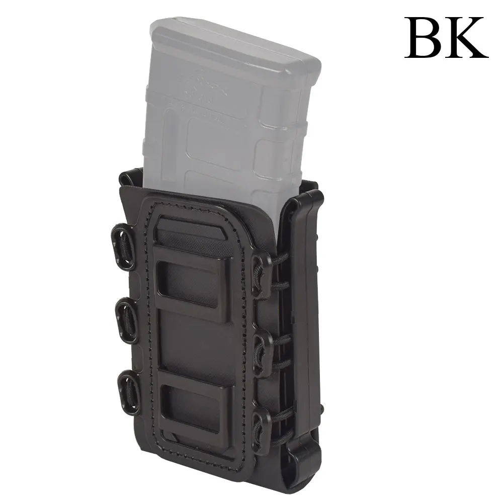 SINAIRSOFT 7,62 мм Molle военный тактический подсумок для журналов, Модульная винтовка, быстрый подсумок, крепление на ремень для страйкбола SA0126 - Цвет: BK