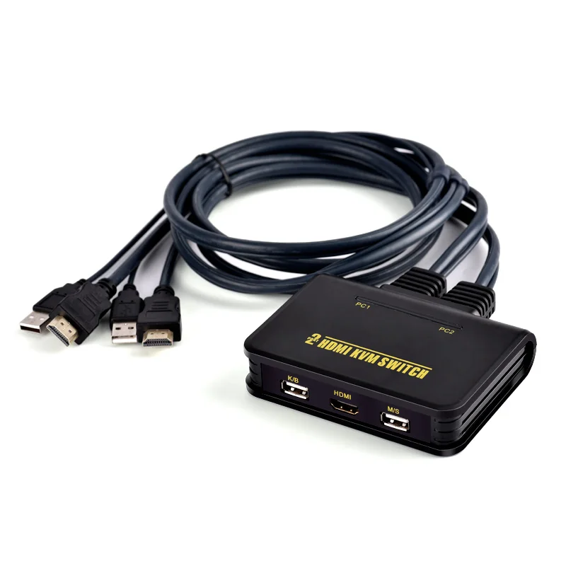 1 шт. 120 см 2 портовый двухпортовый USB 0 HDMI KVM переключатель с кабелем для двух