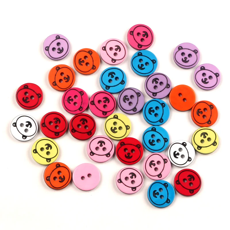 LF 100 шт. смешанные полимерные 12 5 мм медведи швейные пуговицы для ткани рукоделия
