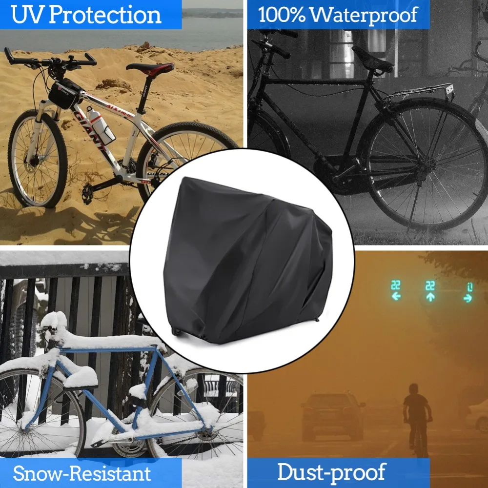 Bike Cover Storage Waterproof Outdoor Electric Bicycle Rain Tarp Dustproof UV Protective Cycling Sleeve Accessories RL19-0012
