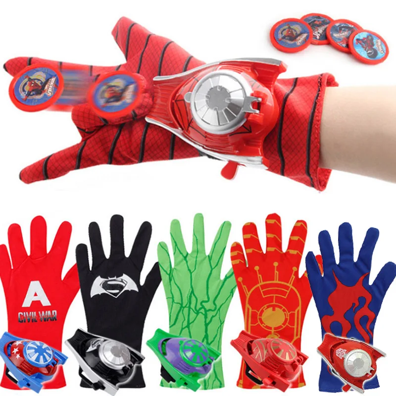 Косплей Marvel vengadores Super herroes guantes Laucher Человек паук Бэтмен Железный человек гуанте де