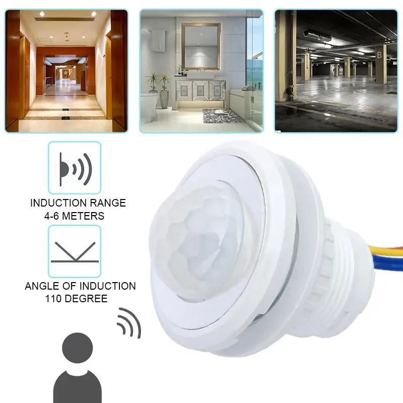 HobbyLane LED Adjustable PIR Detector Infrared Motion Sensor Switch 85-265V Energy Saving | Лампы и освещение