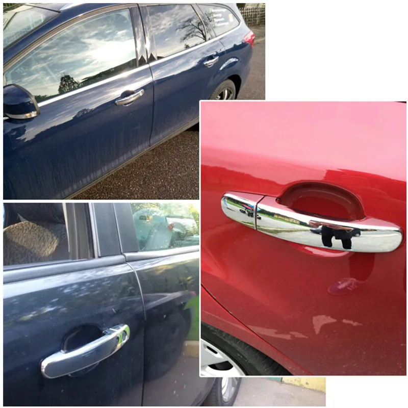 Хромированная накладка на дверные ручки для Ford focus 2 3 2005 2011 2012 2013 ABS автомобильные