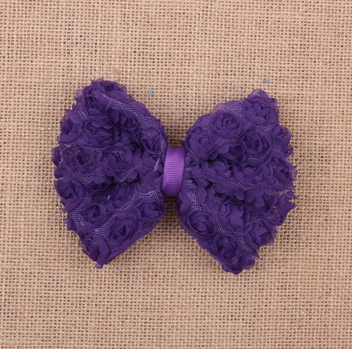 

Free Shipping 5"Chiffon Rose Bows Rosette Bows hair accesssoryfor girls headbands 50pcs/lot B06