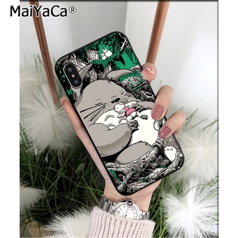Мягкий силиконовый чехол для iPhone X XS MAX 6 6S 7 7plus 8 8Plus 5 5S XR MaiYaCa Anime My neigbor totoro |