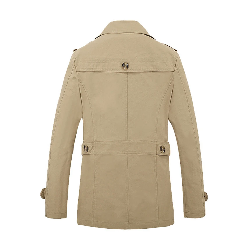 Мужская хлопковая приталенная куртка Повседневная армейская пальто для осени и