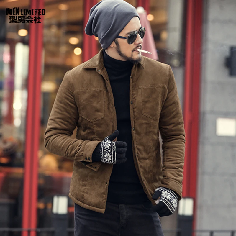 Для мужчин осень модный бренд Slim Fit с длинным рукавом пальто Для мужчин плед хлопок Повседневное теплая верхняя одежда Европейский стиль наивысшего качества пальто F2132