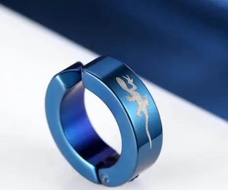 2 шт. золотой черный два только для мужчин без пирсинга титановая сталь