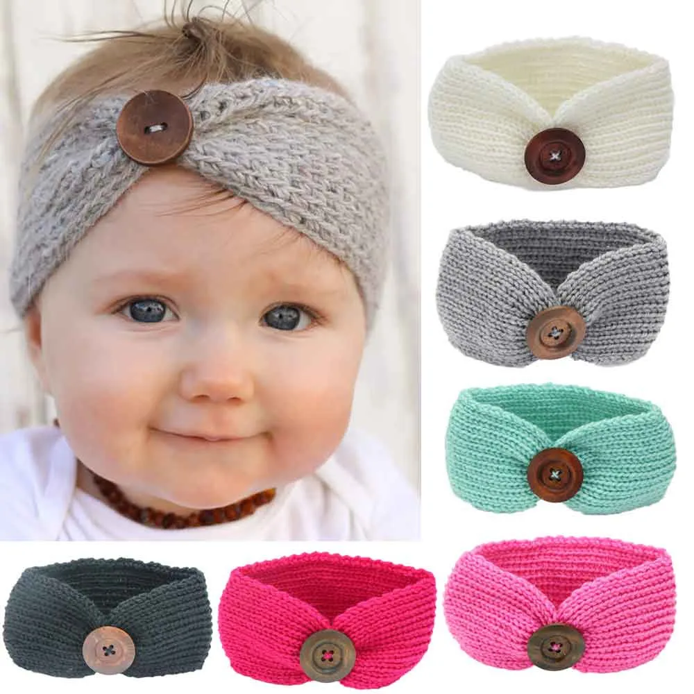 

Yundfly Fashion Newborn Turban Ear Winter Warm Headband Crochet Knitted Hairband Headwrap Kids Hair Band Accessories