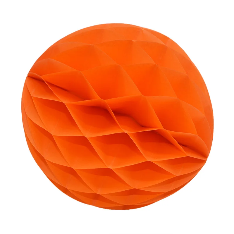 Orange 10 шт 2 ''-12'' мяч с бумажными сотами поделки бумажный фонарь Дети День рождения Свадьба украшения Рождественские вечерние принадлежности детский душ Pom - Цвет: Orange