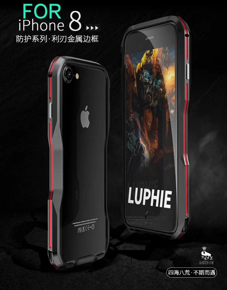 Для iphone 11 Pro MAX 7 8 Plus X XR XS чехол роскошный чехол Бампер Тонкий Жесткий 3D 360 Защитный корпус металлический бампер алюминиевая рамка