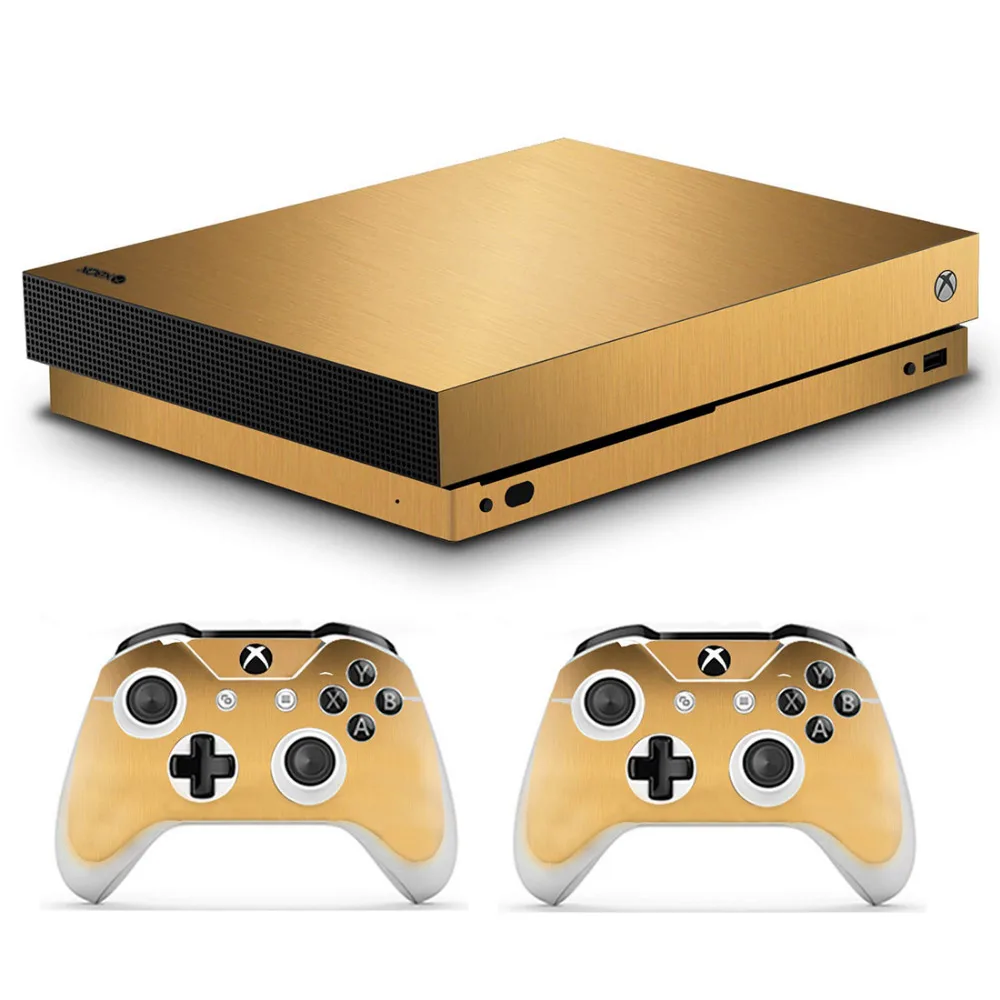 Бело-черная металлическая матовая наклейка для Microsoft Xbox One X консоль и контроллеры